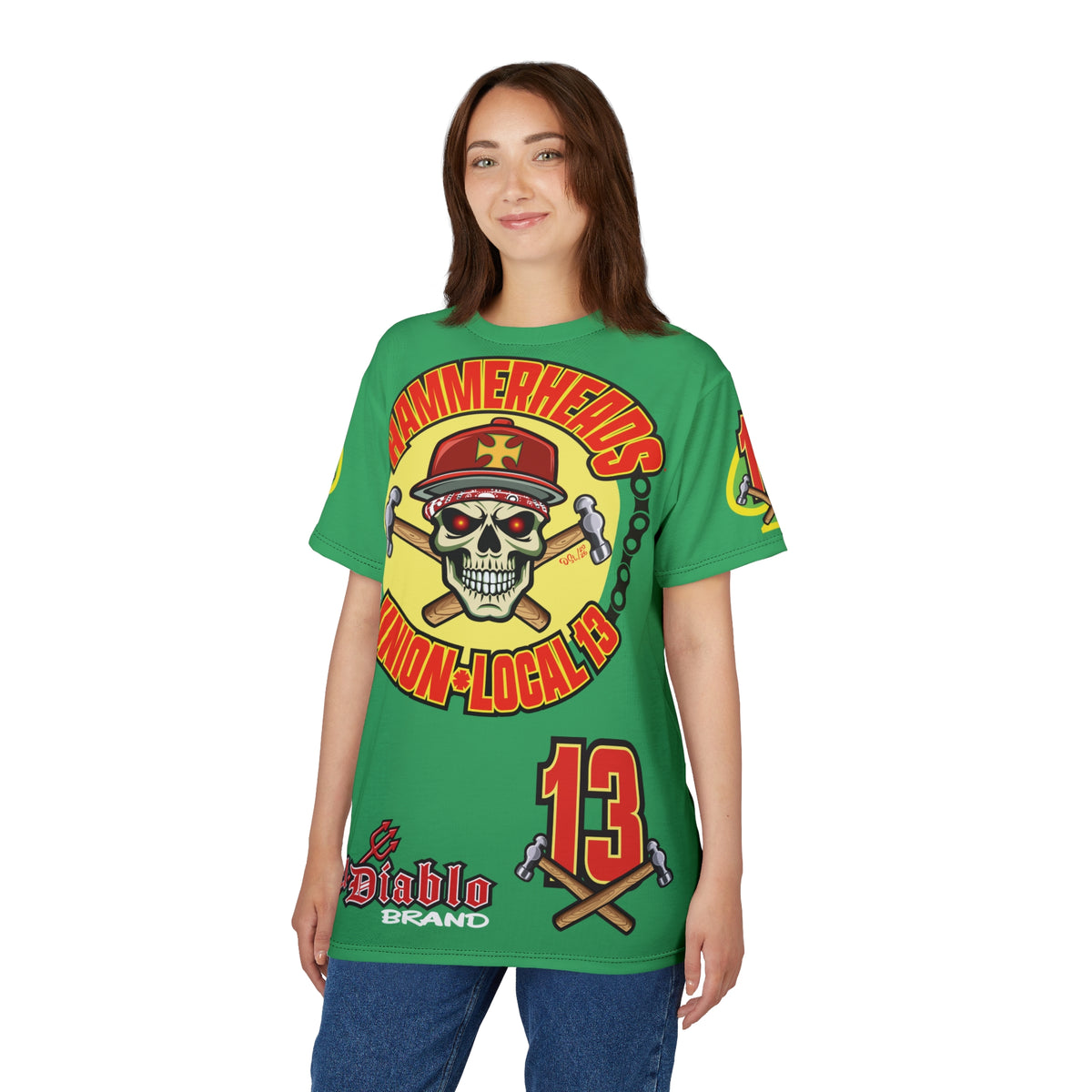 Hammerheads Union Local 13  -  Custom Motorcycle Riding Super Tee - Super Comfort and Fit