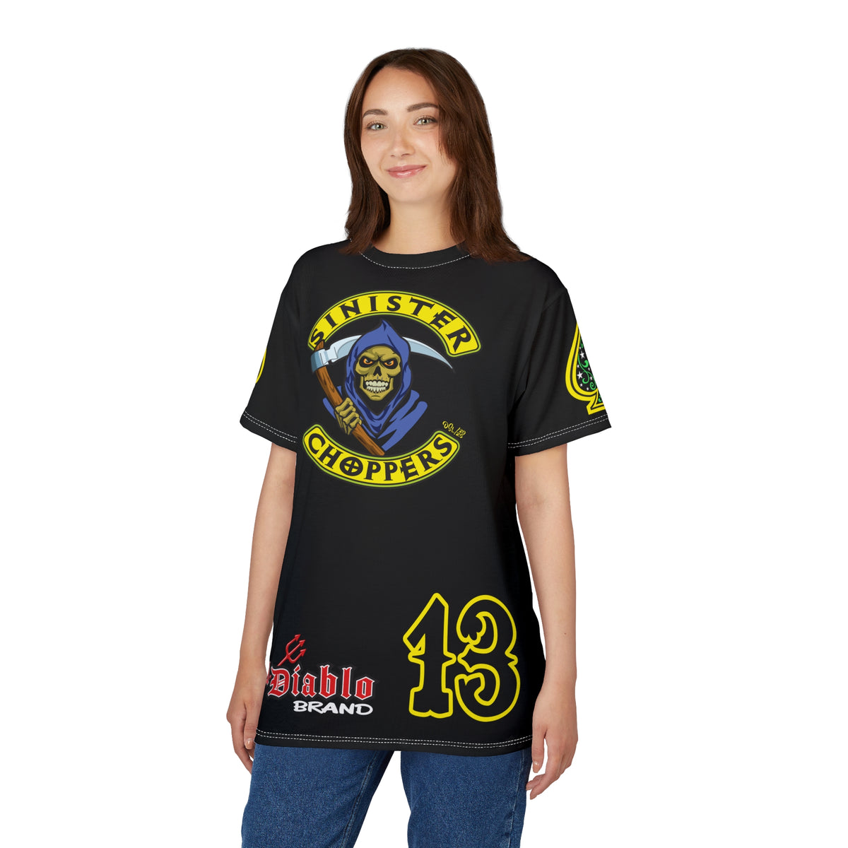 SRT Sinister Choppers Custom Motorcycles - Custom Reaper Super Riding Tee - High Performance Riding Wear