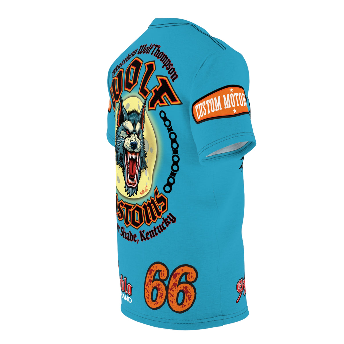 MWT Wolf Custom Motorcycles Super Tee — Viciously Cool High Performance Motorcycle Riding Shirt
