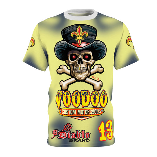 Voodoo Custom Motorcycles INCREDIBLE HIVIZ TYE DYE BLAST SUPER RIDING TEE - Look Cool, Ride Cool In our Finest Biker Riding Tee