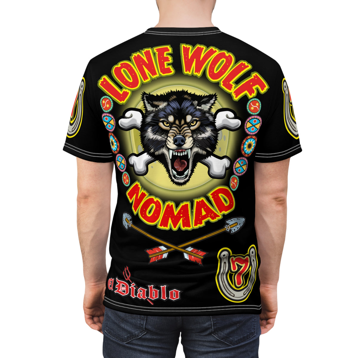 Lone Wolf Nomad HiViz Super Tee - Special Design for Independent No Club Riders