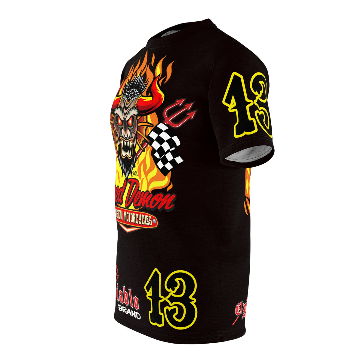 Speed Demon Customs Midnigt Rider Super Tee — Extreme Edgy Graphics - Bad Attitude Custom Biker Riding Gear