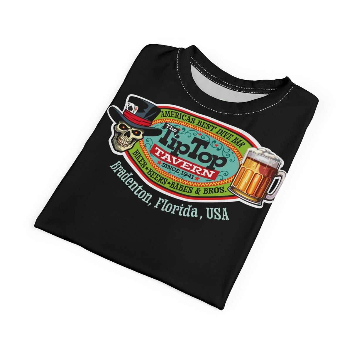 SRT Tip Top Tavern Dive Bar Super Tee - America's Best Dive Bar, Bikes Beers Babes & Bros. - Biker Bar Tee