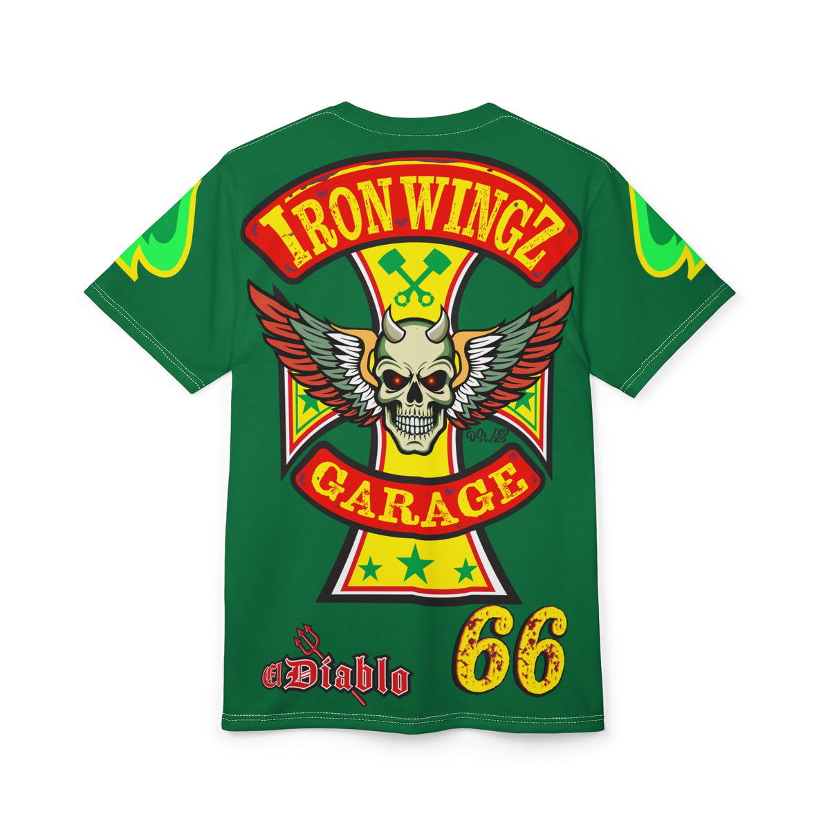 Iron Wingz Custom Motorcycle Unisex Super Tee - Bold Graphic Tee for Bikers (Limited Edition)