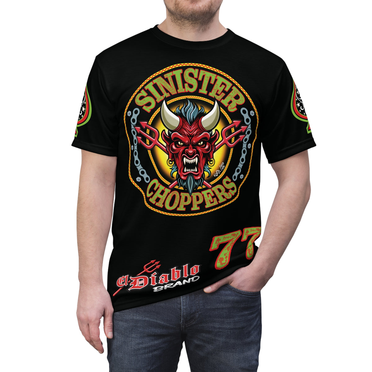Sinister Choppers MR GREEN SPECIAL SUPER T— Ride Cool, Look Cool in our Best Super Tee
