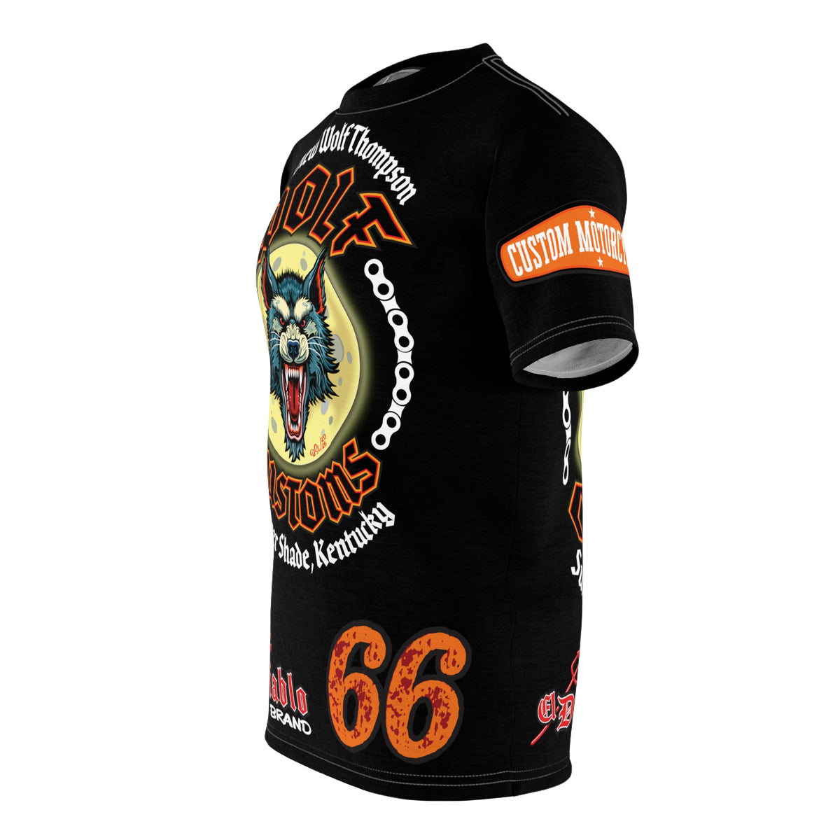 MWT Wolf Custom Motorcycles Super Tee — Viciously Cool High Performance Motorcycle Riding Shirt