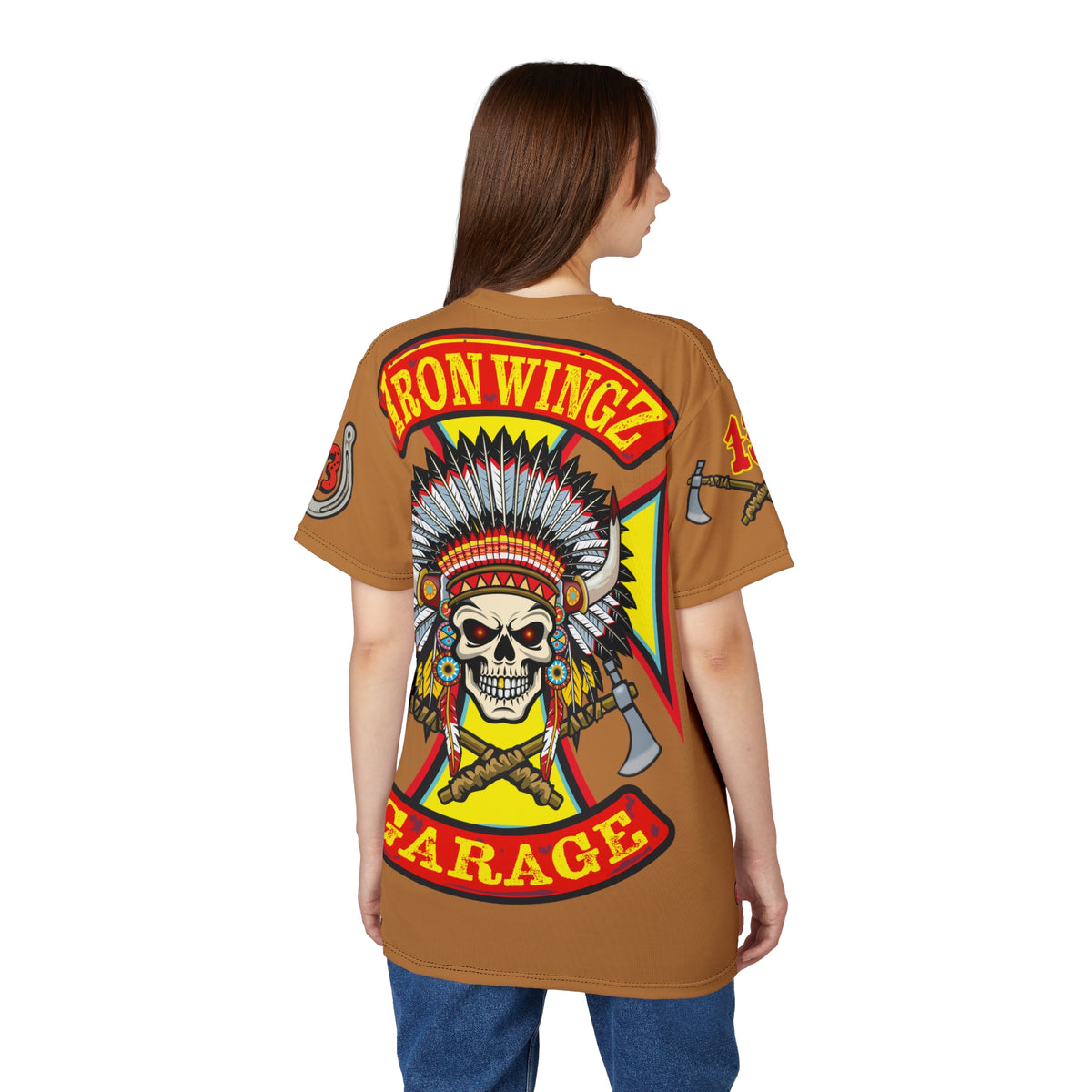 Iron Wingz Garage HiViZ Motorcycle Rider Super Tee