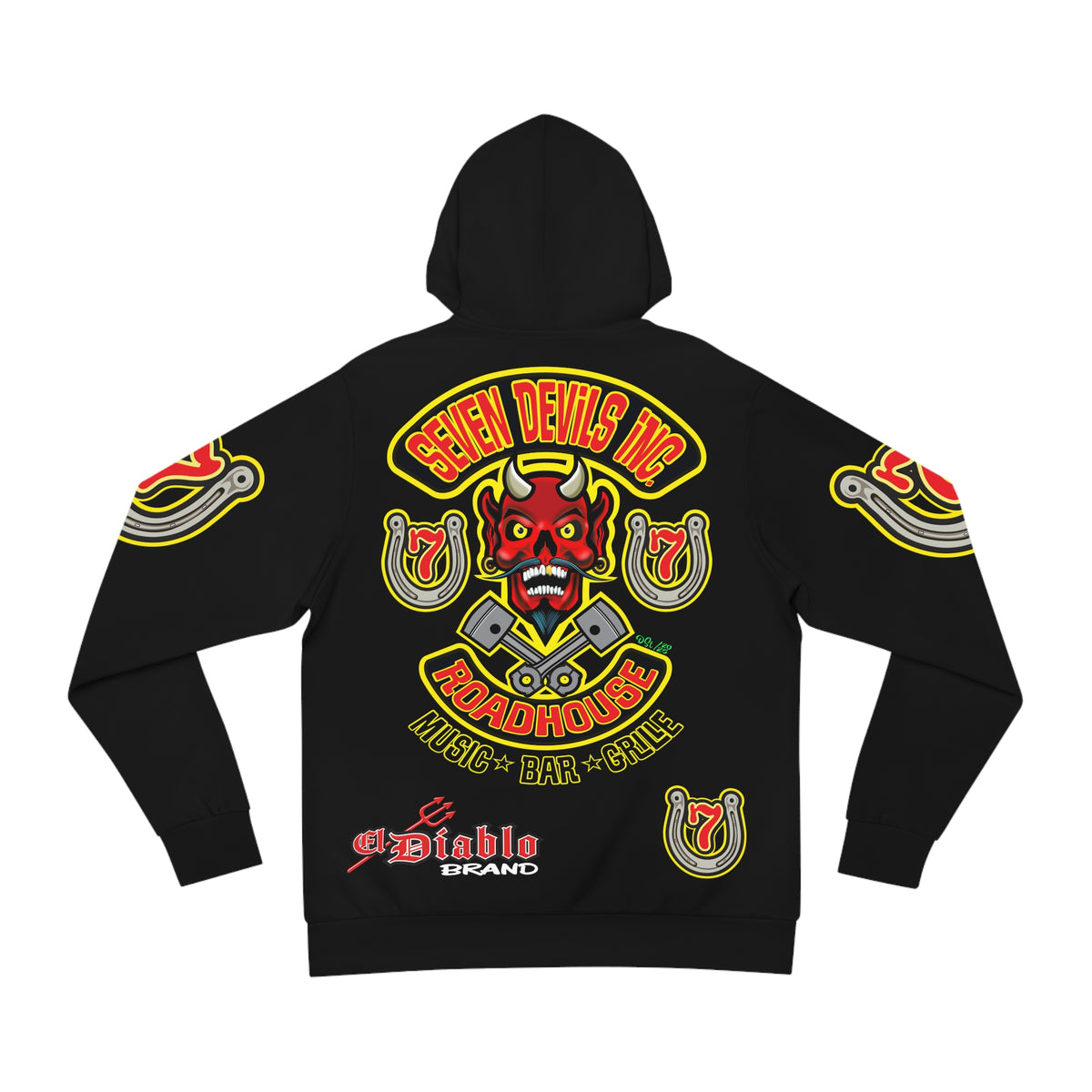 HoodZ Seven Devils Roadhouse Retro Devil Logo Pullover Hoodie