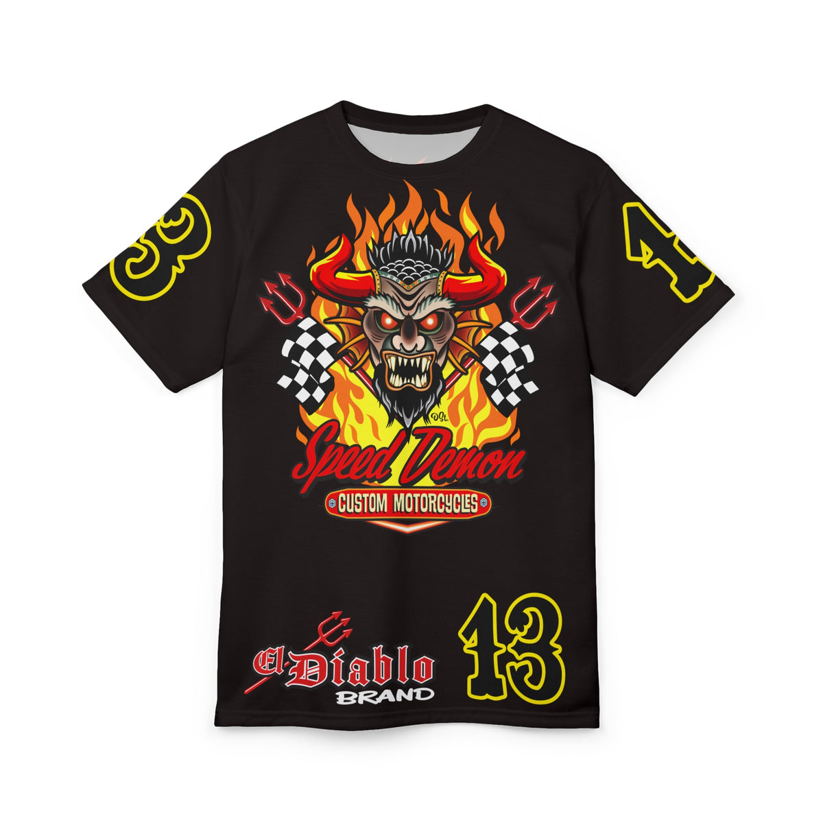 Speed Demon Customs Midnigt Rider Super Tee — Extreme Edgy Graphics - Bad Attitude Custom Biker Riding Gear