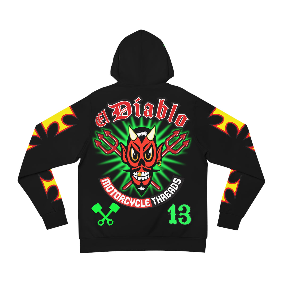 Hoodz El Diablo Brand Company HiViz Fashion Hoodie, Bikers Badass Hoodie