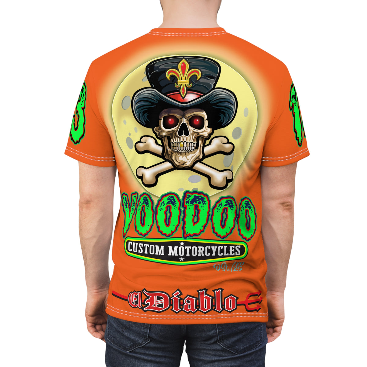 Voodoo Lucky 13 Motorcycle Ultimate HiViz Super Tee, XL Graphics , Custom Riding Apparel