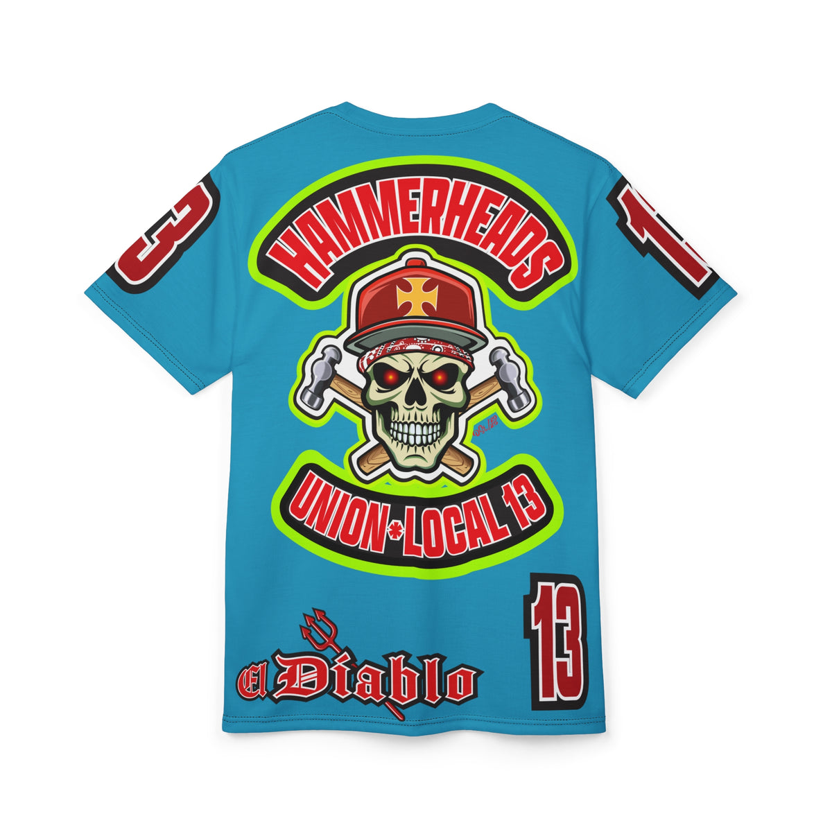 Hammerheads Union Local 13 HiViz Super Tee - Rough Tough Bad Attitude Motorcycle Riding Tee