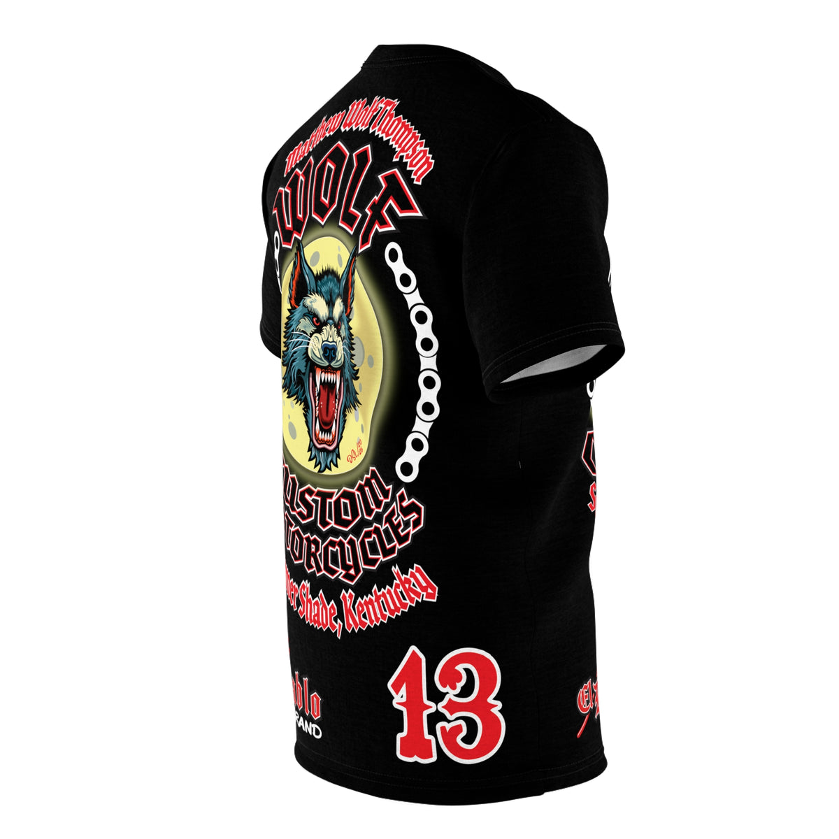 MWT Wolf Custom Motorcycles Super Tee — Viciously Cool High Performance Motorcycle Riding Shirt