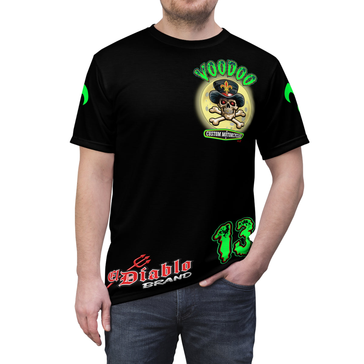 SRT VooDoo Customs Ragin' Cajun Custom Biker Riding Super Tee