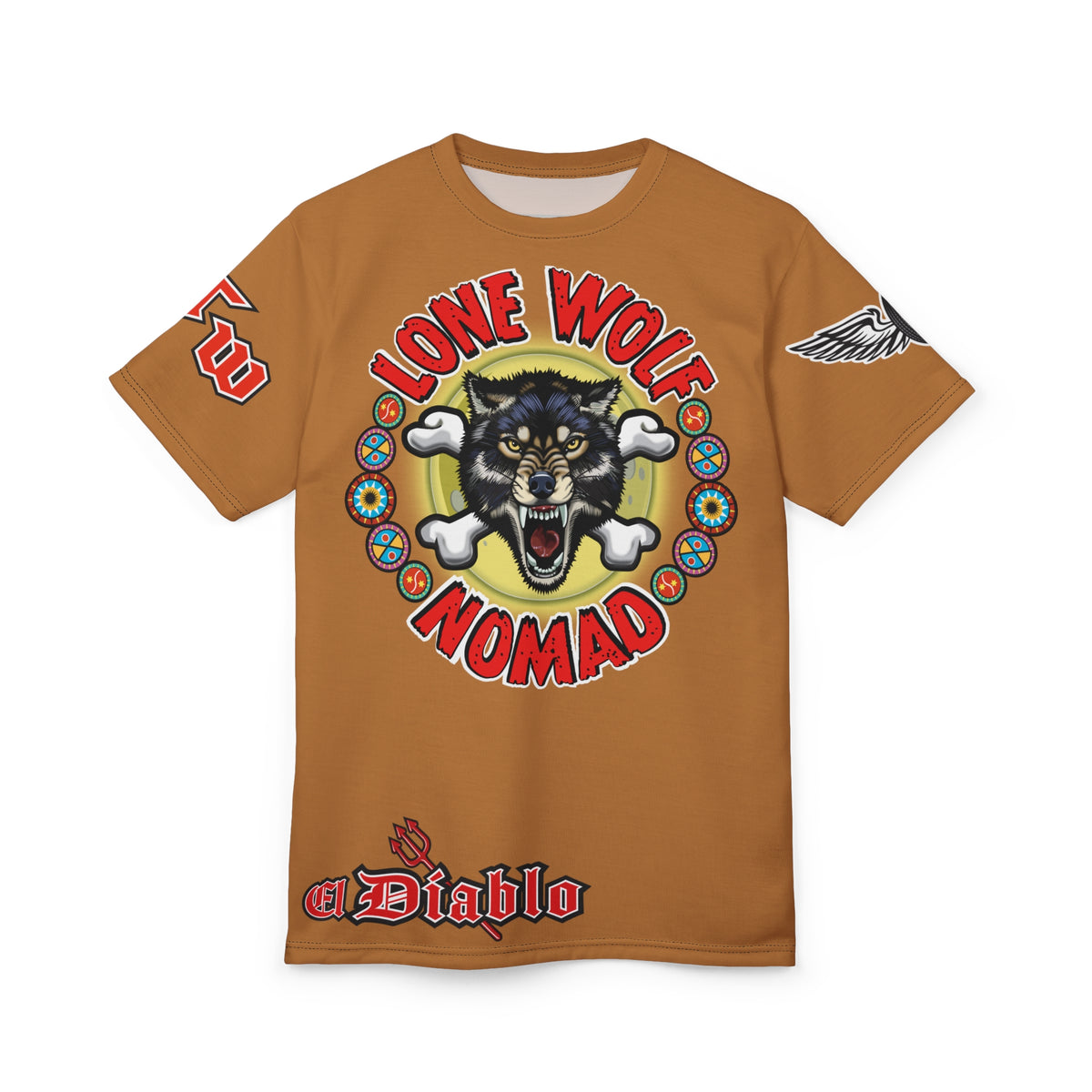 Lone Wolf Nomad HiViz Super Tee - For The Independent No Club Bikers For Life