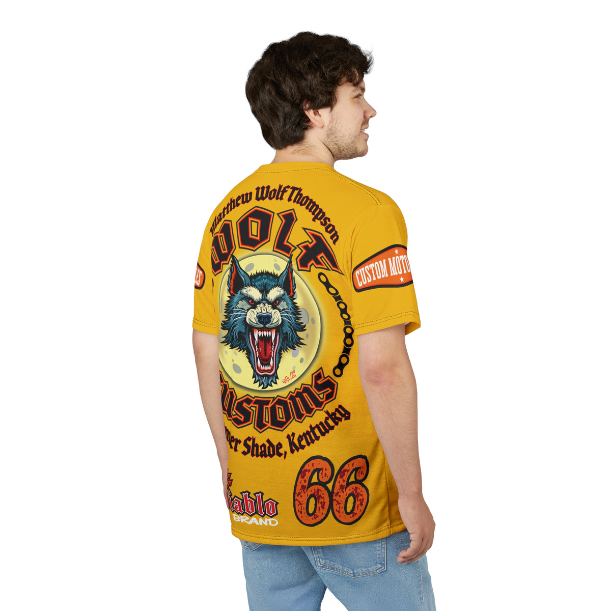 MWT Wolf Custom Motorcycles Super Tee — Viciously Cool High Performance Motorcycle Riding Shirt