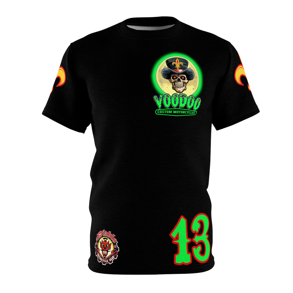 VooDoo Customs Skull & Fleur-de-Lis Unisex Graphic Tee