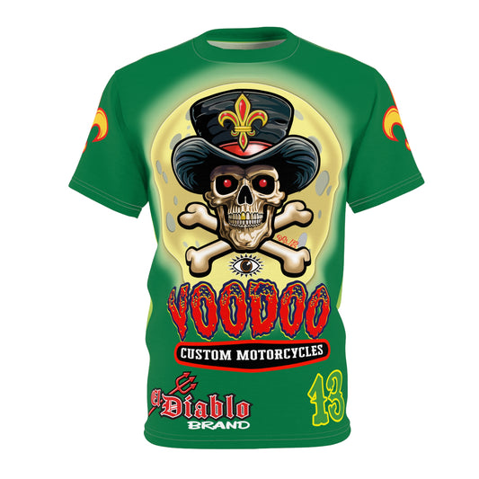 VooDoo Customs Skull & Fleur-de-Lis - High Colour Graphics Super Tee