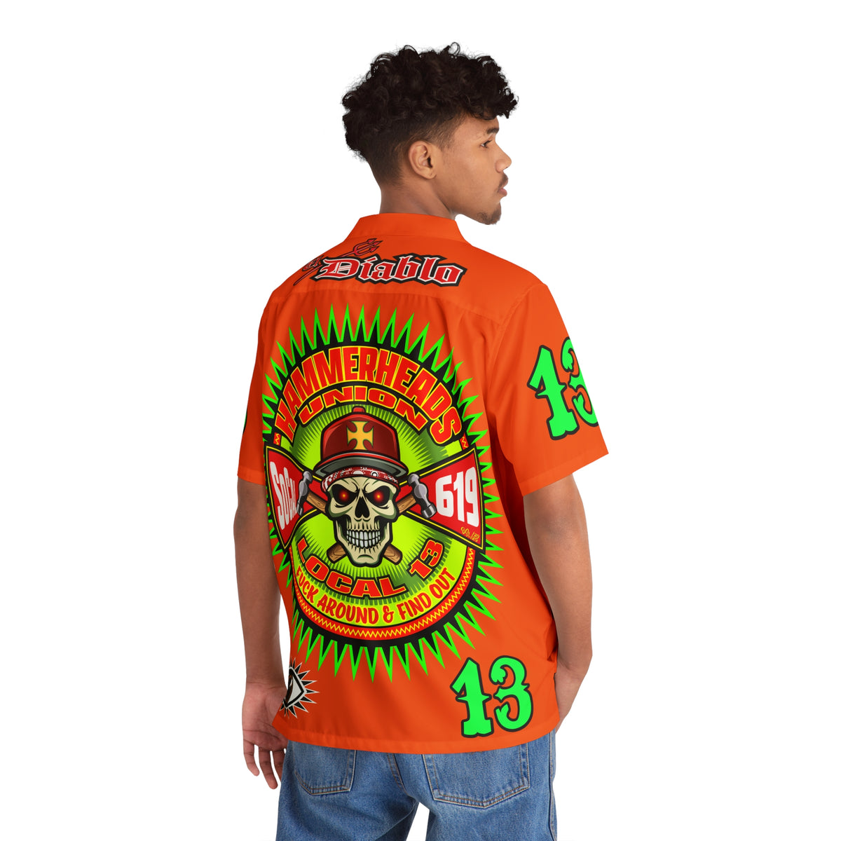 Big Bopper Men's Hawaiian Shirt - Loose, Comfortable Button Up Shirt for Easy Breezy Riding - Sizes to 5XL