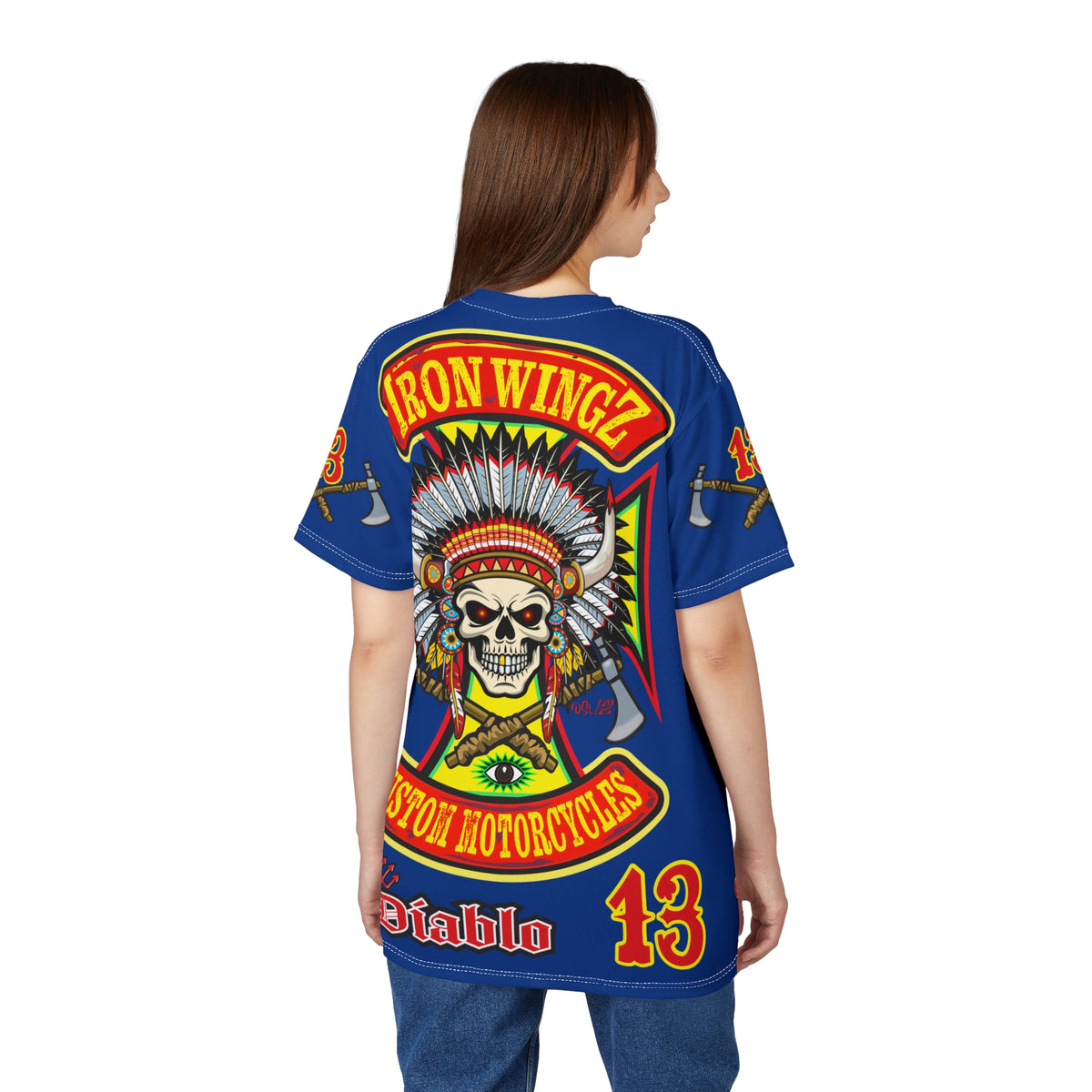 Iron Wingz Garage HiViZ Motorcycle Rider Super Tee