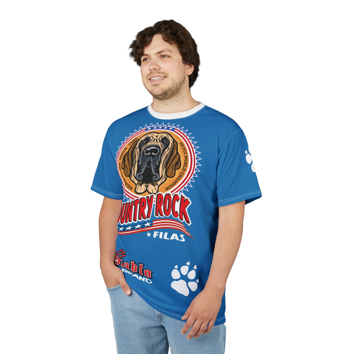 Country Rock Filas Graphic Super Tee — El Diablo Brand Paw Print T-Shirt