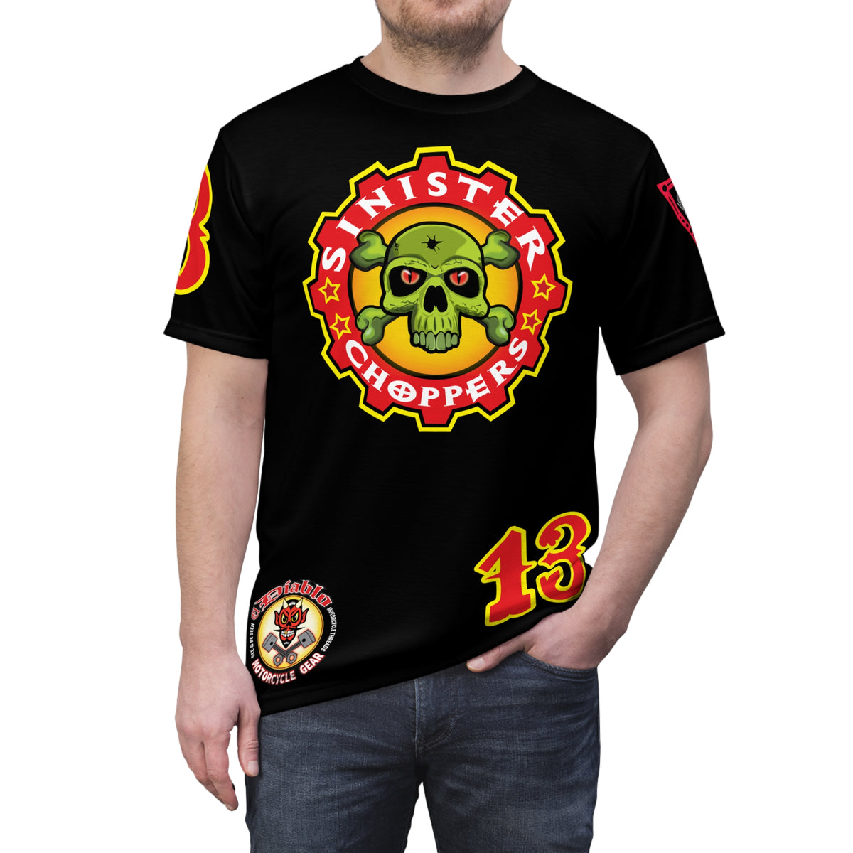SRT Sinister Choppers  Super Tee - Clean, Beautiful, Design - Outrageous Biker Gear