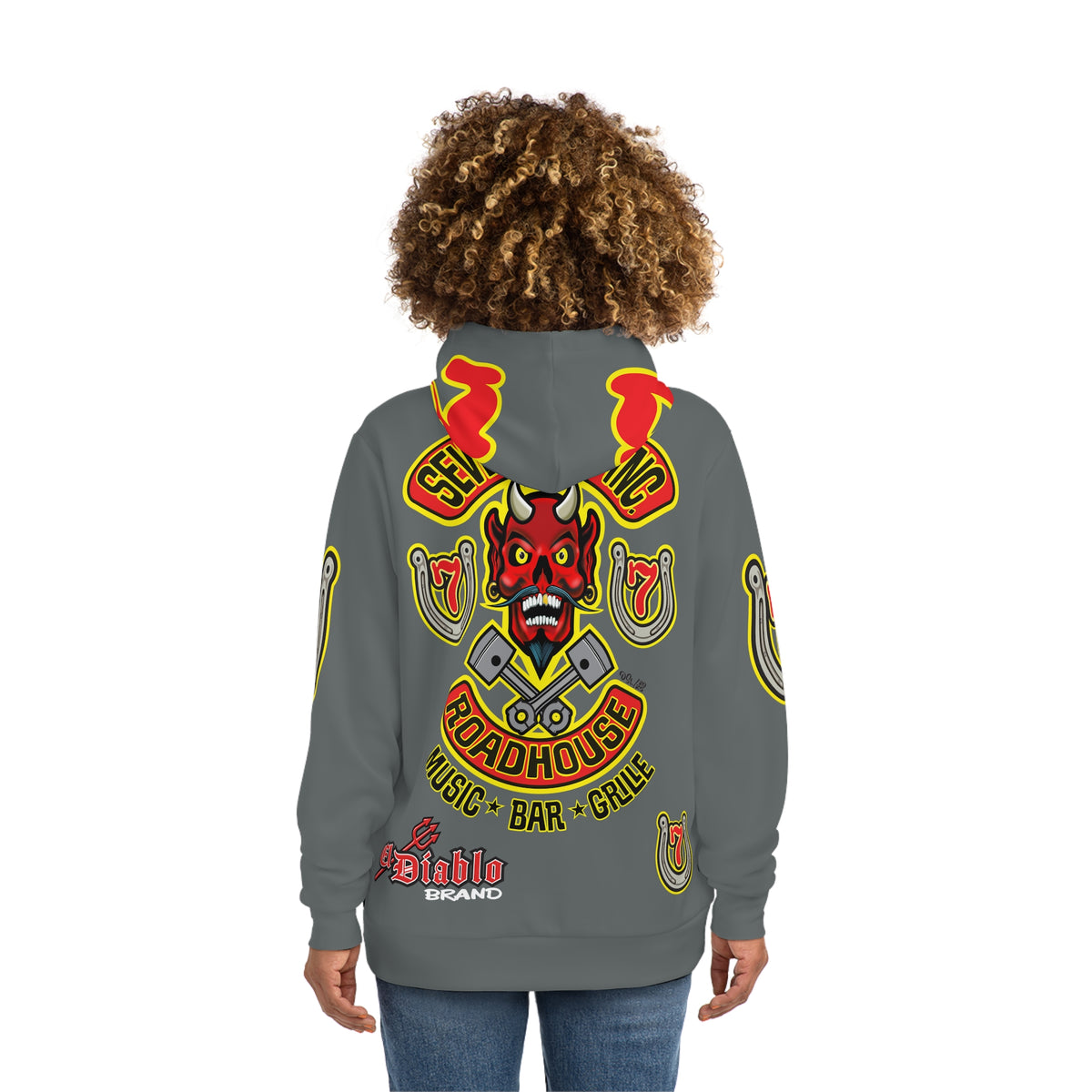 HoodZ Seven Devils Roadhouse Retro Devil Logo Pullover Hoodie
