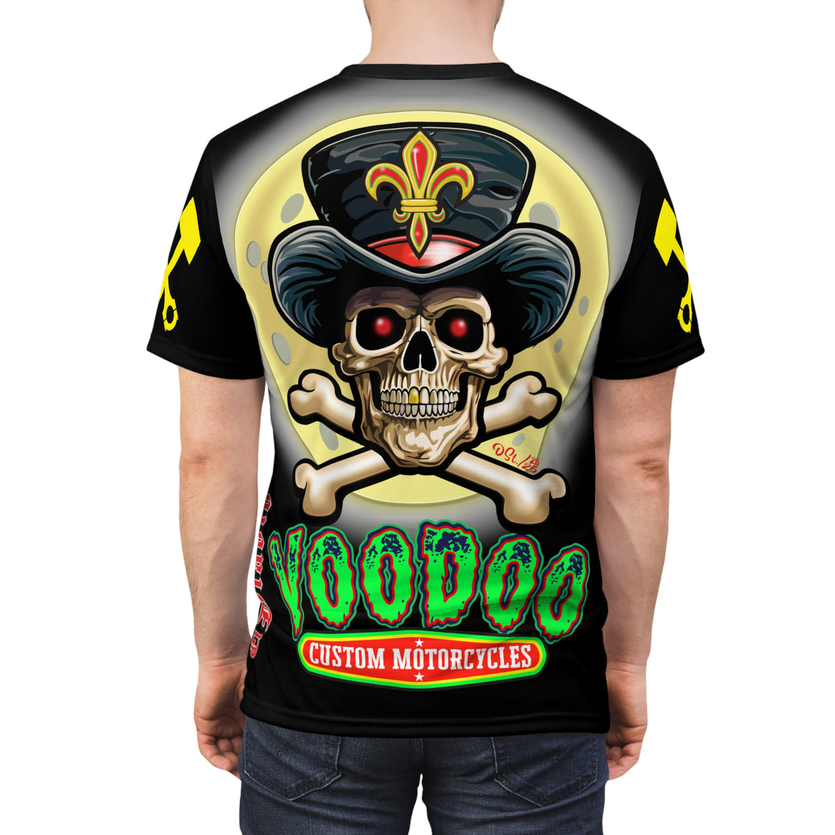 VooDoo Customs Night Rider HiViz Super Tee for Motorcycle Riders  - The Ultimate Riding Comfort