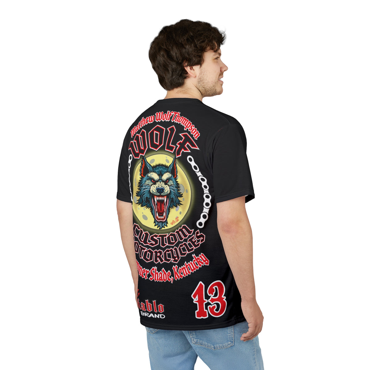 MWT Wolf Custom Motorcycles Super Tee — Viciously Cool High Performance Motorcycle Riding Shirt