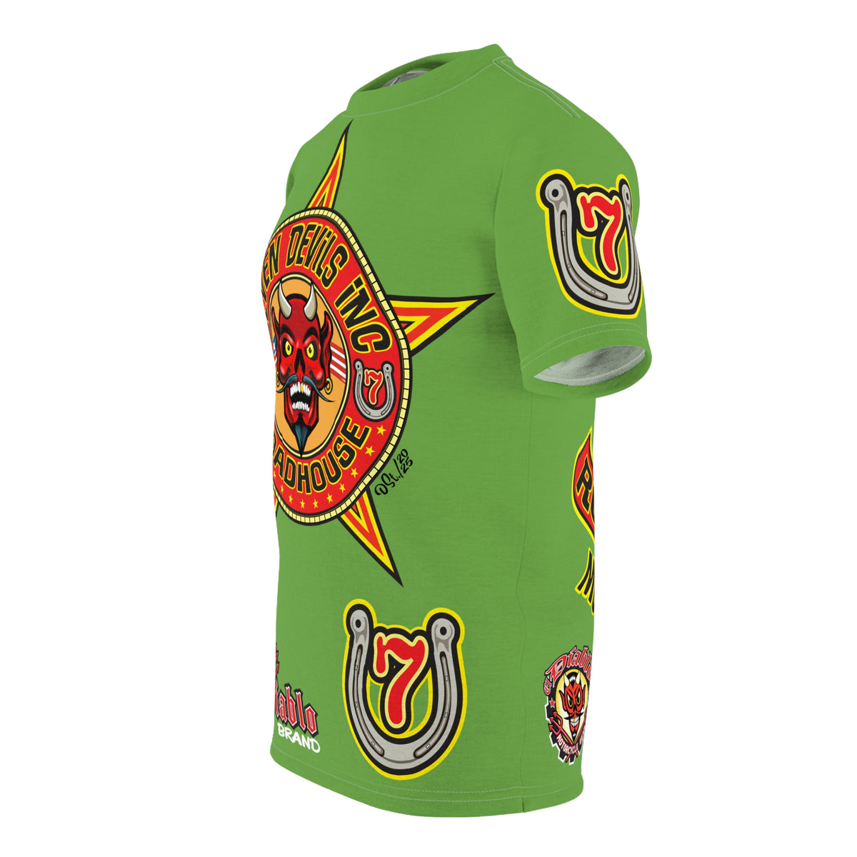Seven Devils Inc. Roadhouse HiViz Graphic Tee - Motorcycle Custom Riding Super Tee