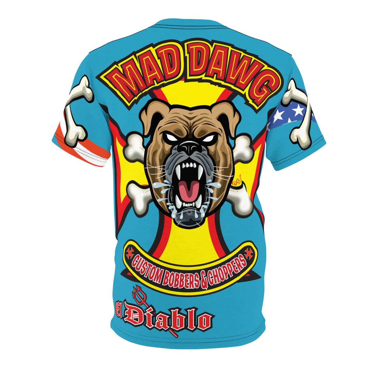 Mad Dawg Customs, Edgy Motorcycle Apparel, HiViz Custom Riding TEE, Rebel Fashion, Biker Style