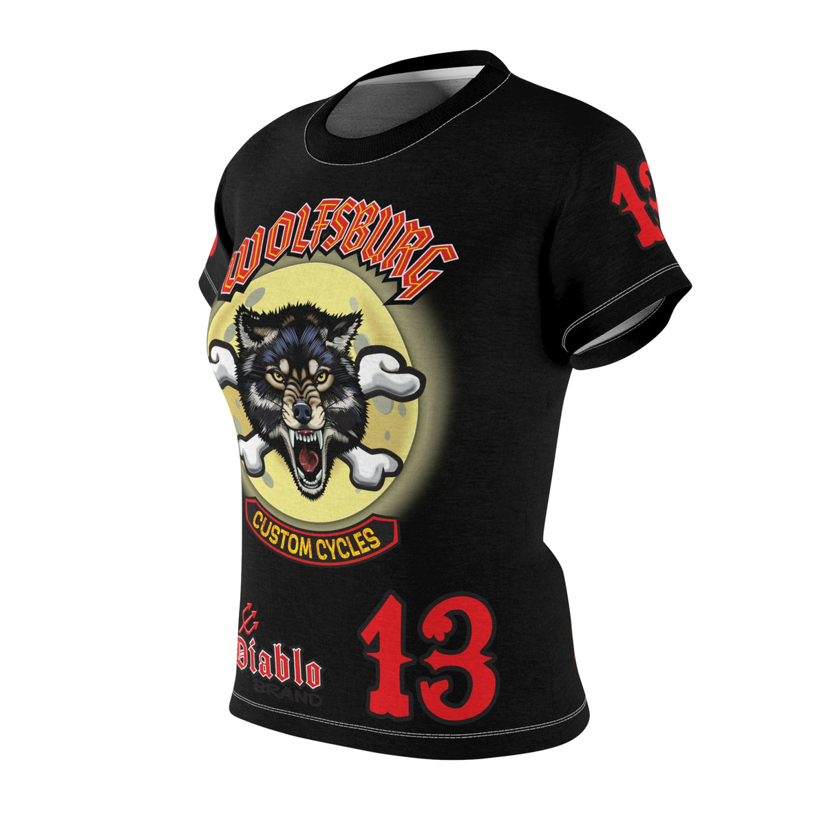Women's Cut Wolfsburg Custom Motorcycles Graphic Tee — HiviZ Graphics