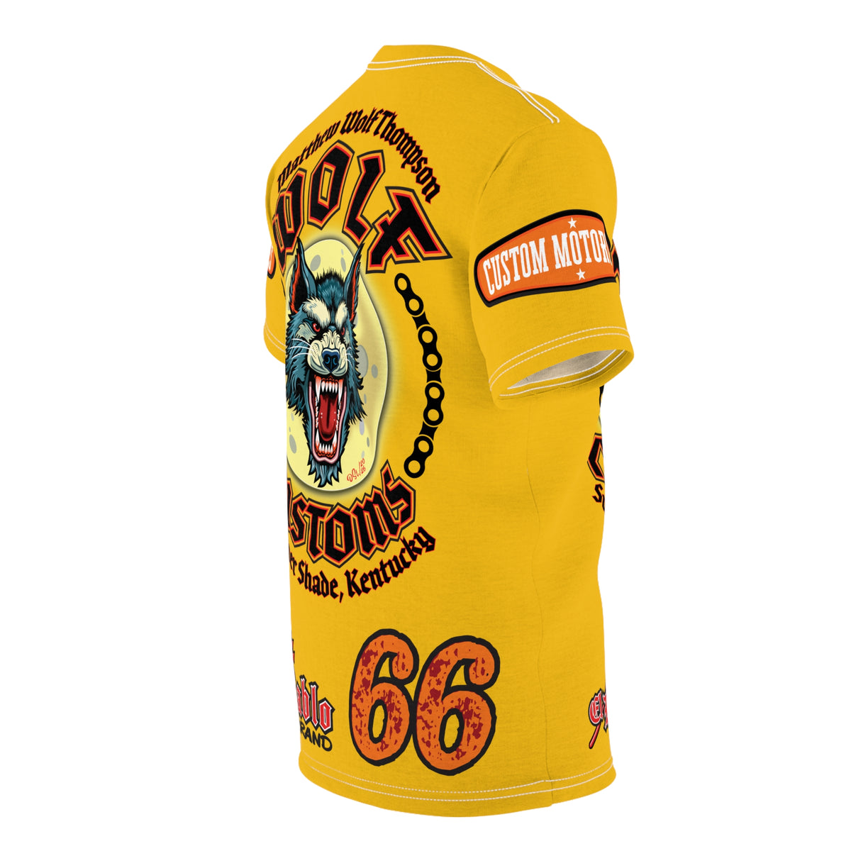 MWT Wolf Custom Motorcycles Super Tee — Viciously Cool High Performance Motorcycle Riding Shirt