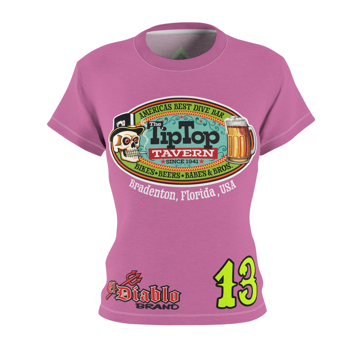 Women's Cut Tip Top Tavern Graphic Tee — Dive Bar Logo