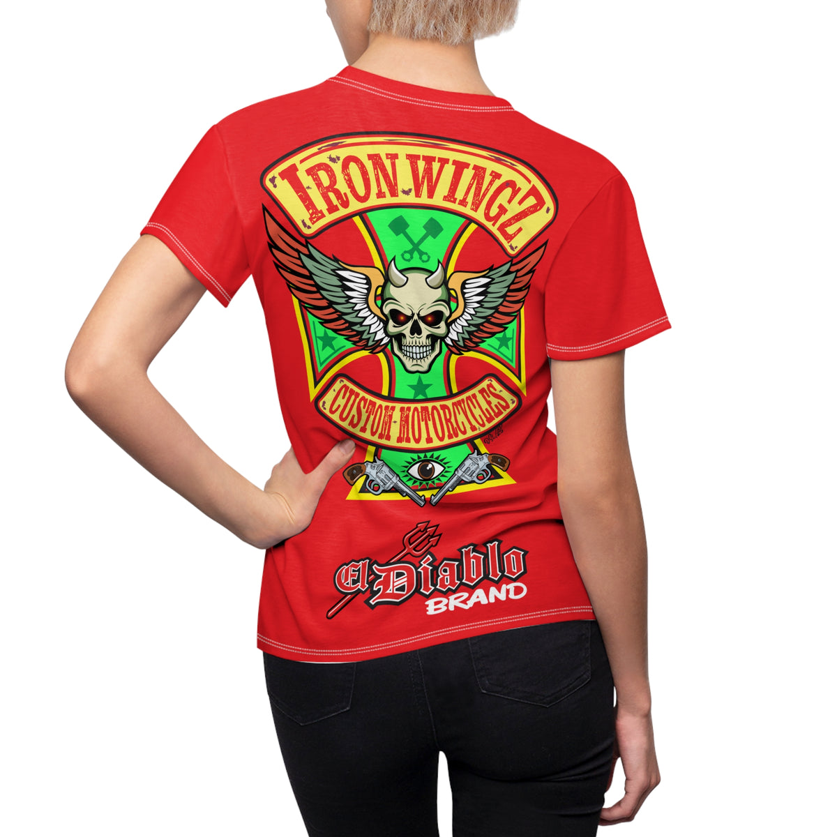 Women's Cut IronWingZ Custom Motorcycles Graphic Tee — HiviZ Graphics