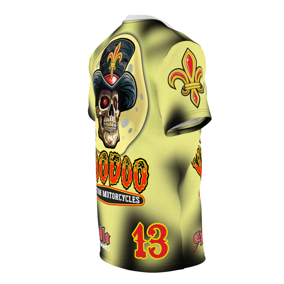 Voodoo Custom Motorcycles HIVIZ TYE DYE BLAST SUPER RIDING TEE - Look Cool, Ride Cool jn our Finest Biker Riding Tee