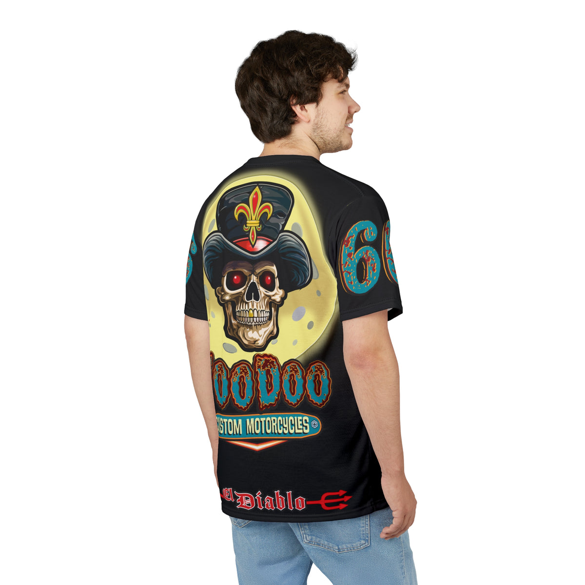 Voodoo Customs Tie Dye Blast Graphic Tee –  Edgy Style for Bikers