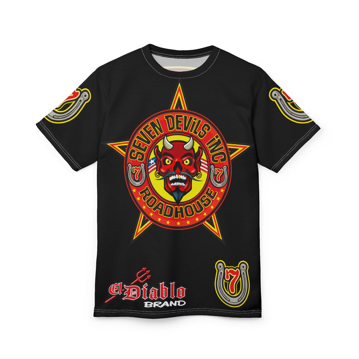 Seven Devils Inc. Roadhouse HiViz Graphic Tee - Motorcycle Custom Riding Super Tee