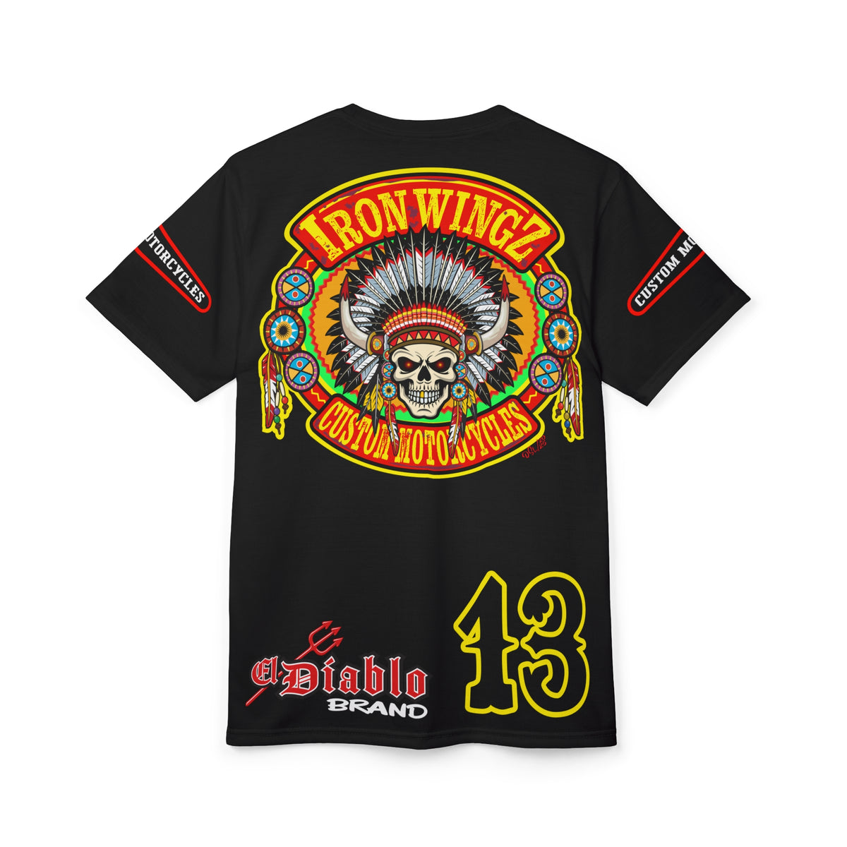SRT Iron WingZ Garage Custom Biker Riding Super Tee - Retro Vintage Graphic Style