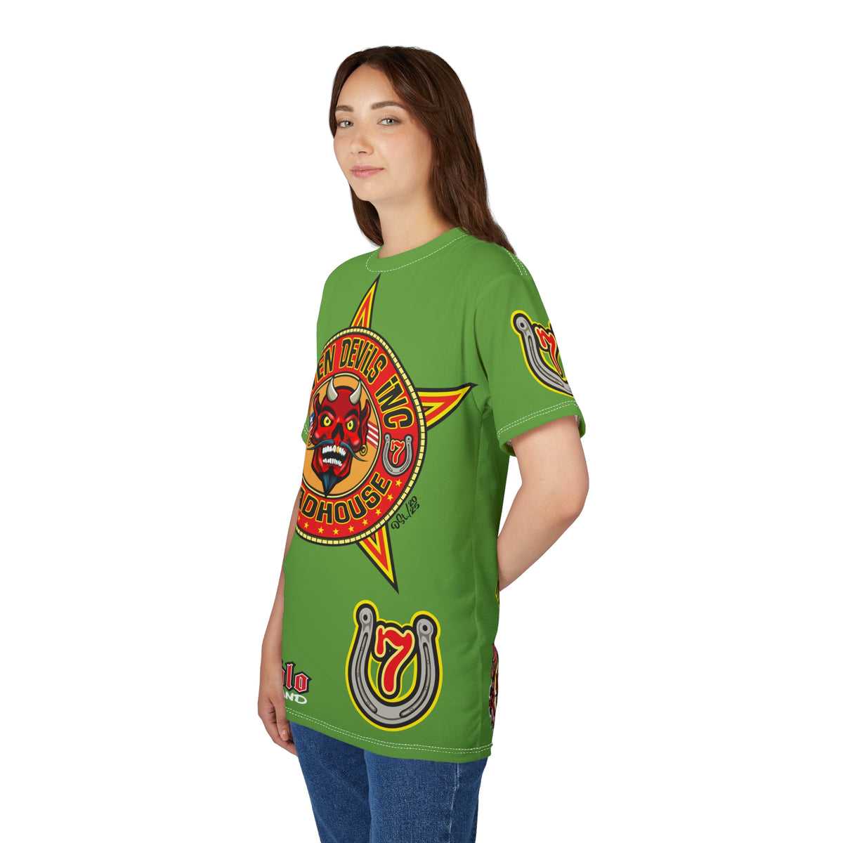 Seven Devils Inc. Roadhouse HiViz Graphic Tee - Motorcycle Custom Riding Super Tee