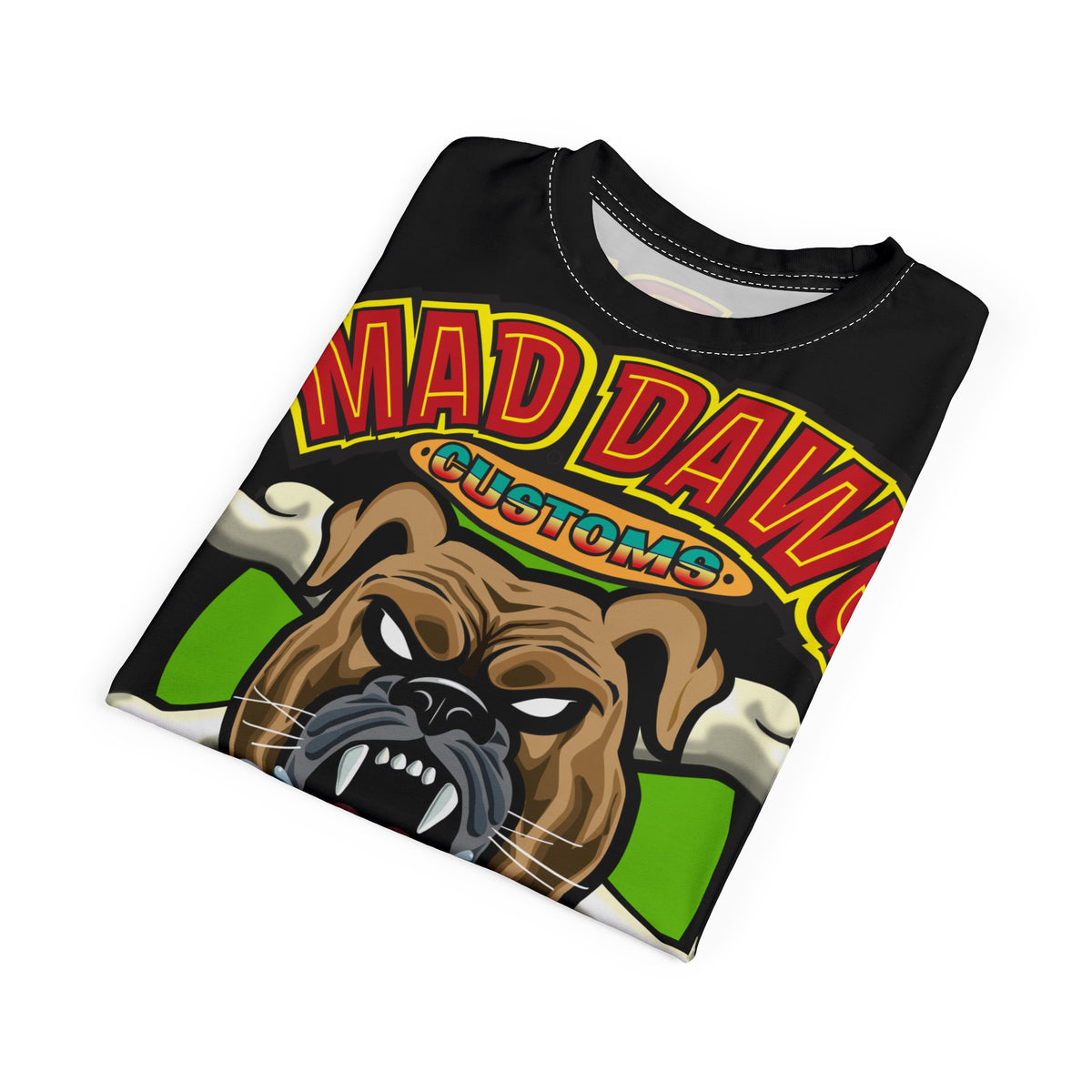 Mad Dawg Customs HiViz Americana - Motorcycle Riders Super Tee