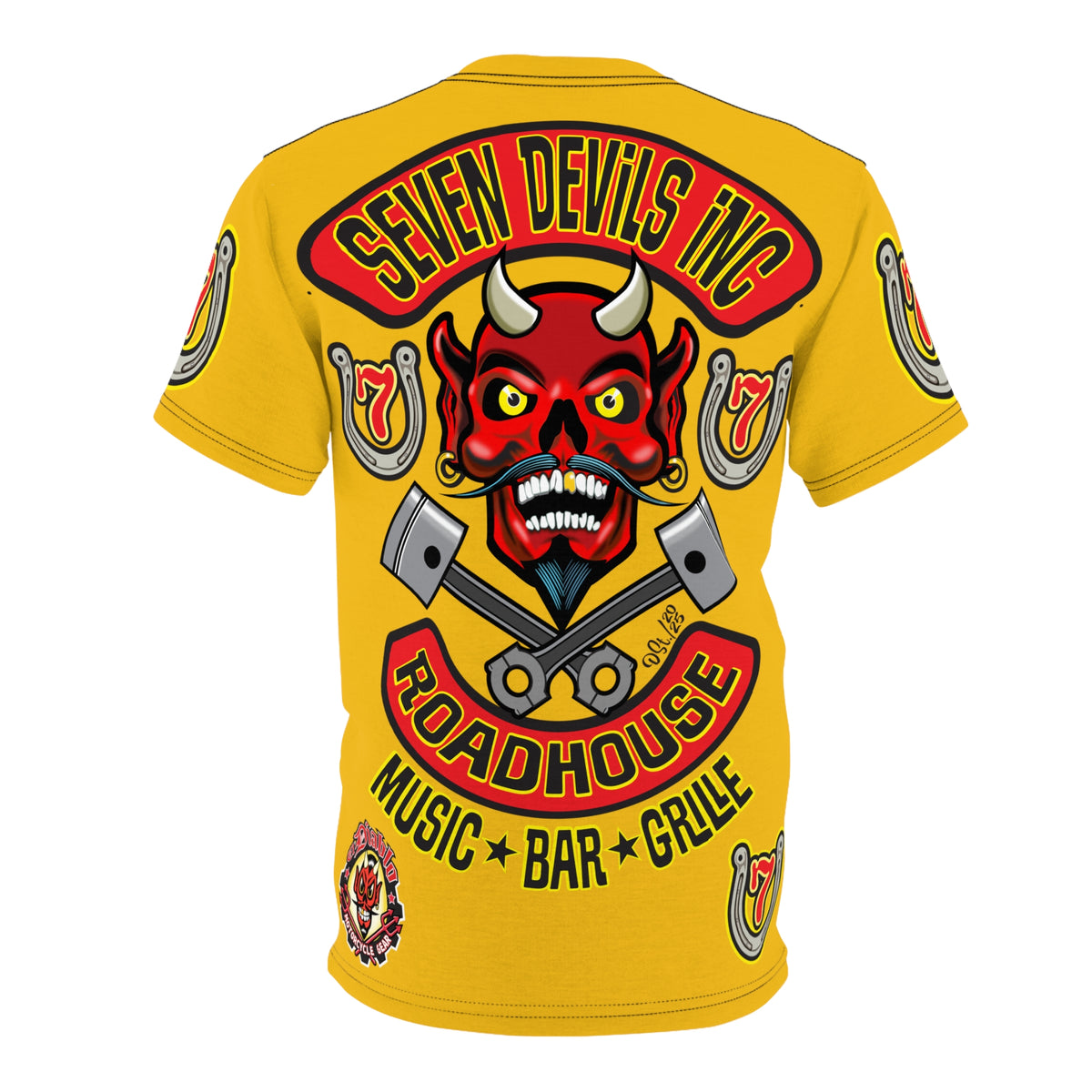 Seven Devils Inc. Roadhouse HiViz Graphic Tee - Motorcycle Custom Riding Super Tee
