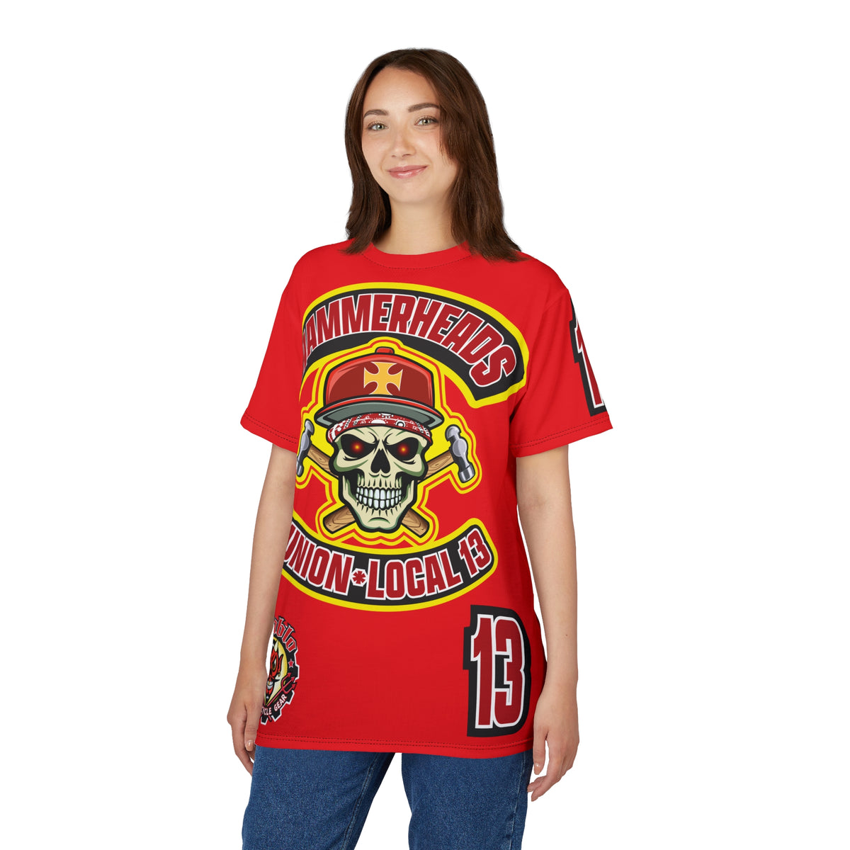 Hammerheads Union Local 13 HiViz Super Tee - Rough Tough Bad Attitude Motorcycle Riding Tee