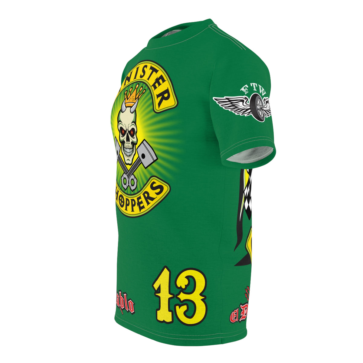 Sinister Choppers HiViz Super Tee - Custom Designed Motorcycle Riding Gear