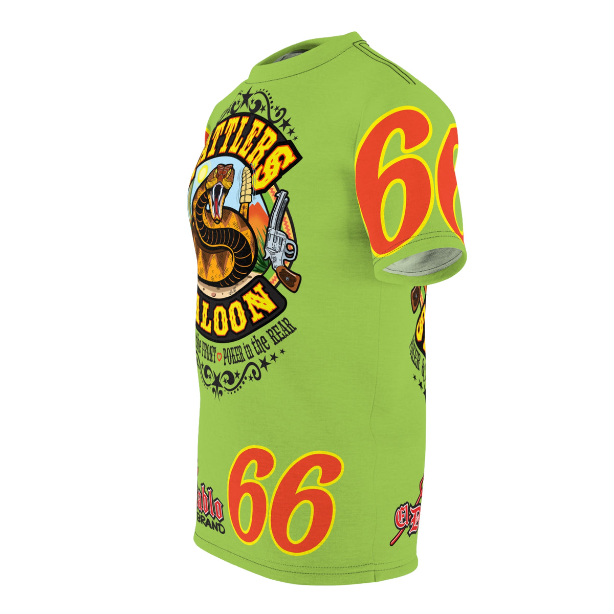 VERY Special HIVIZ Rattlers Saloon ROUTE 66 SUPER TEE — Vintage Biker 66 Graphic Shirt