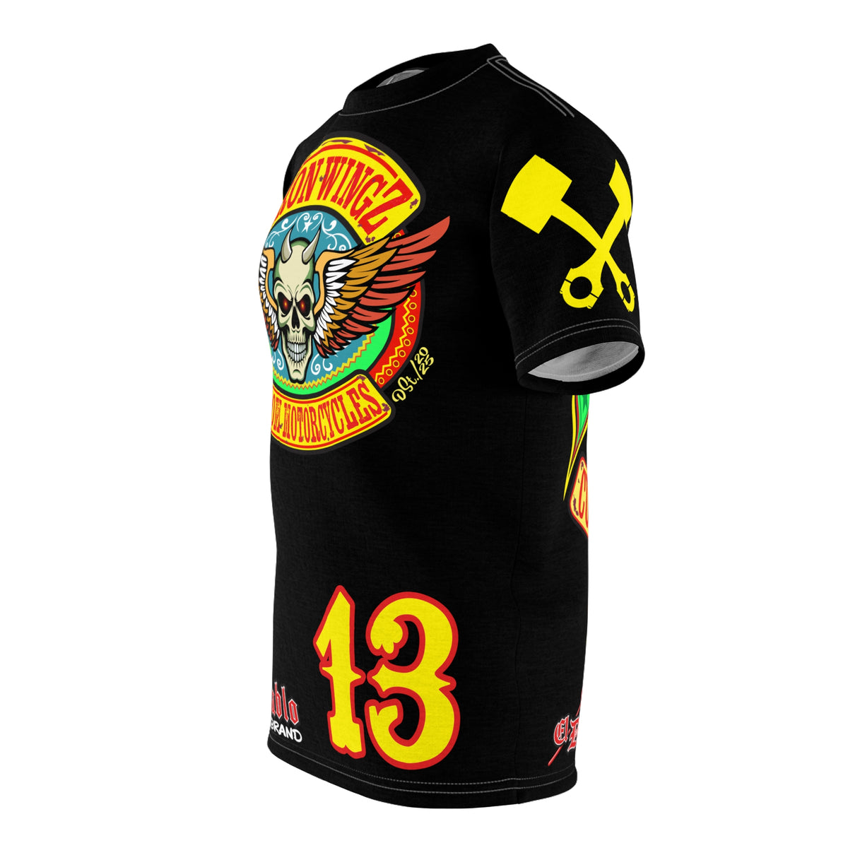 Iron Wingz Garage HiViz Super Tee, Unisex Graphic T-Shirt, Rockabilly Style Shirt,  Perfect Gift for Bikers