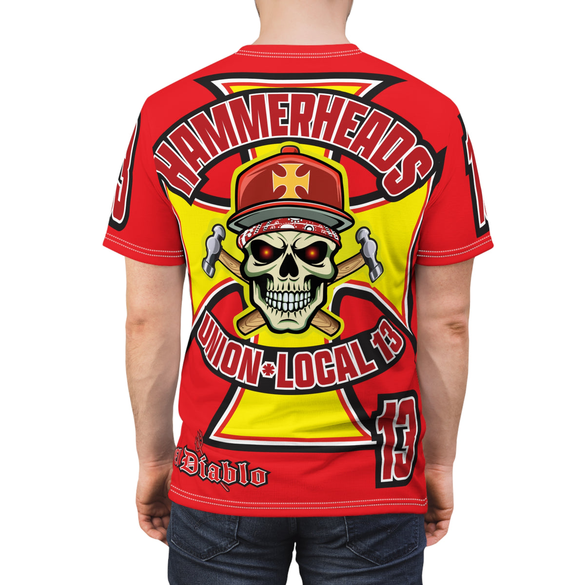 HammerHeads Union Local 13 - HiViz Comfort Fit Motorcycle Riding Tee