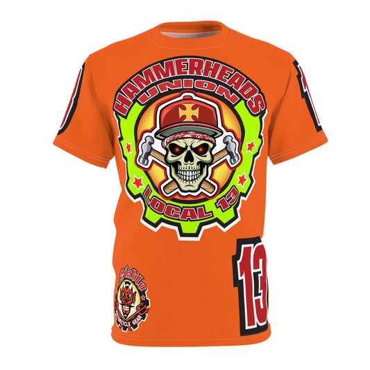 Hammerheads Union Local 13 HiViz Super Tee - Rough Tough Bad Attitude Motorcycle Riding Tee