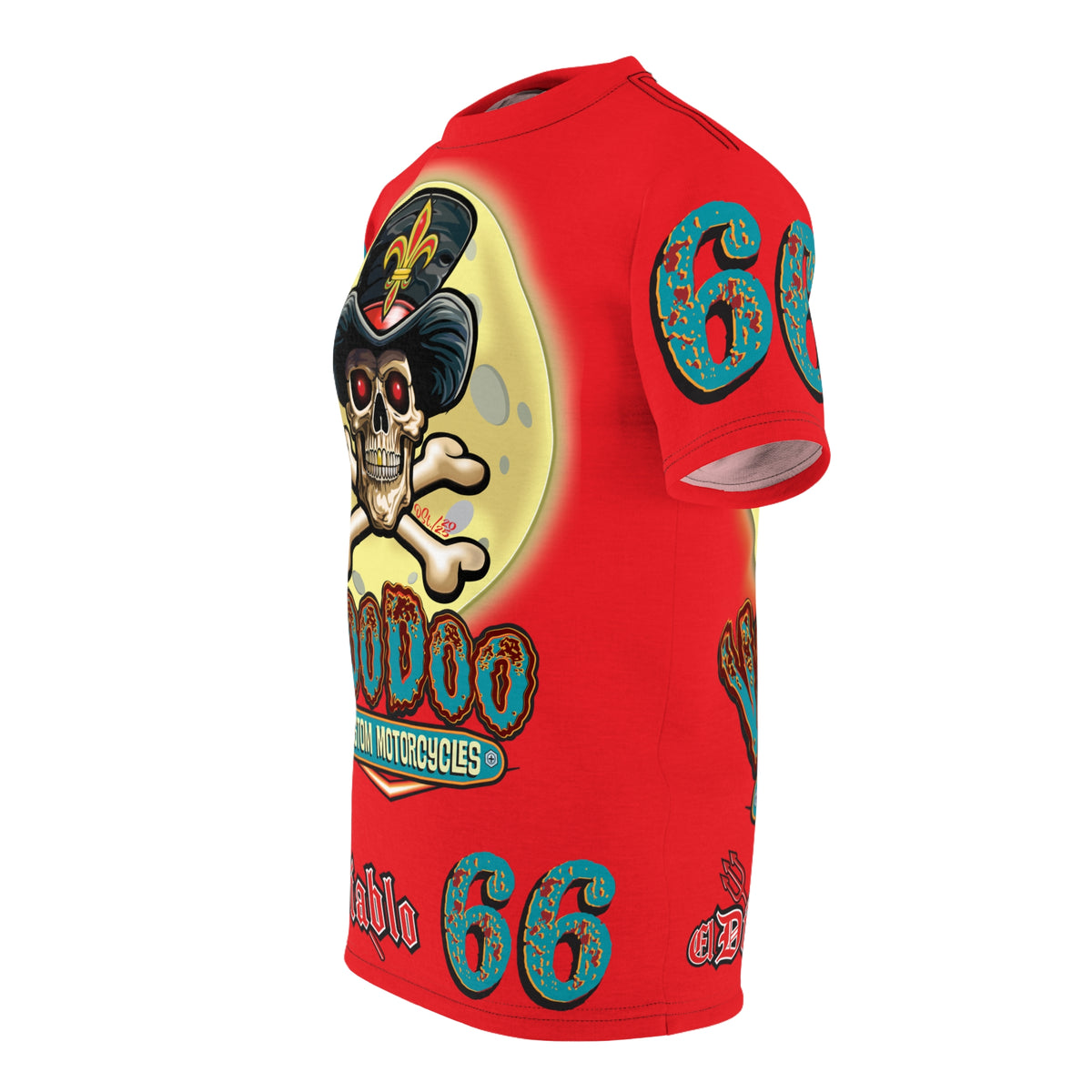Voodoo Custom Motorcycles  Unisex HiViz Tee, Edgy Graphic Shirt, Motorcycle Apparel, Skull T-Shirt, Perfect for Bikers