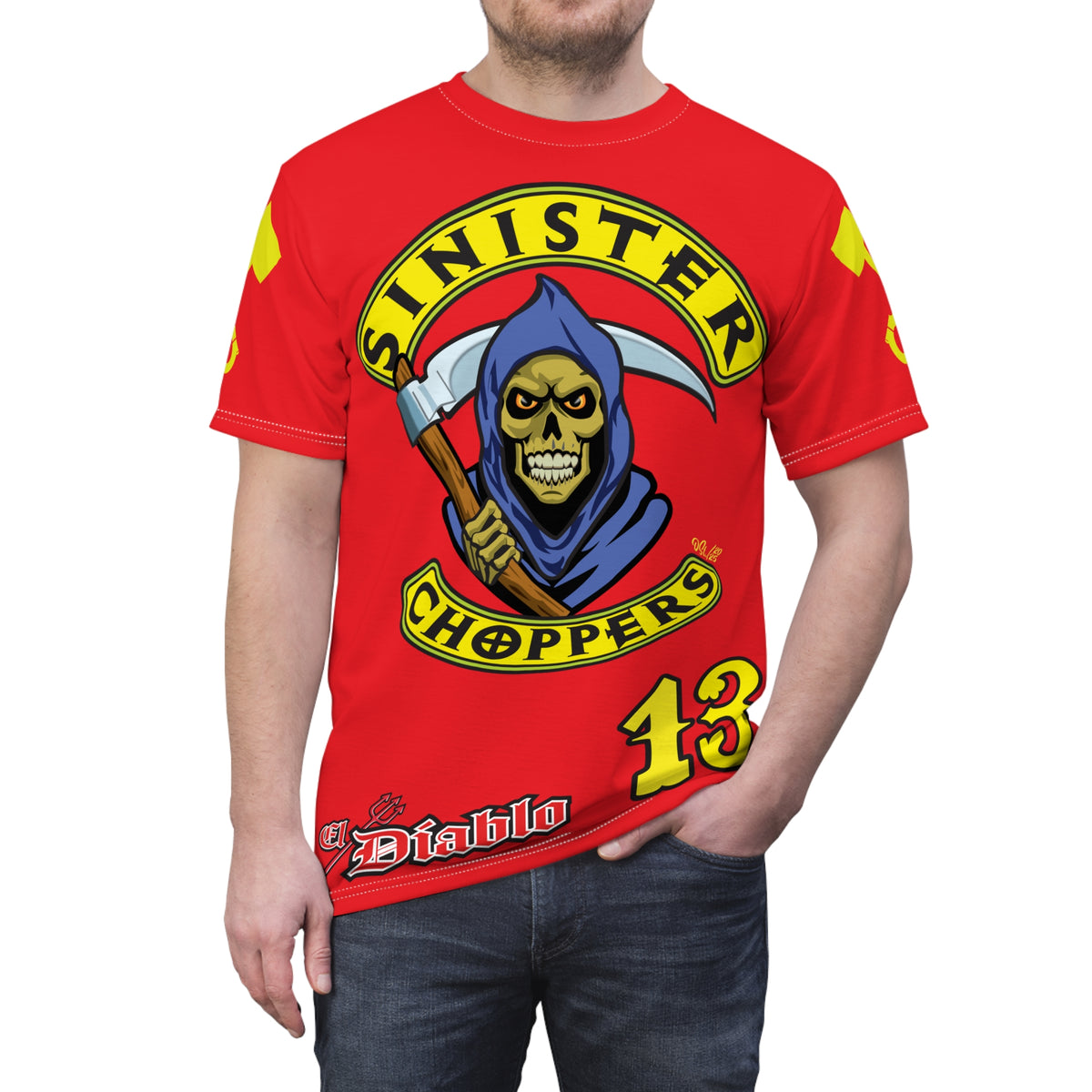 Sinister Choppers HiViz Custom Motorcycles Reaper Super Tee - High Performance Riding Wear